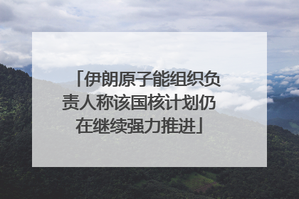 伊朗原子能组织负责人称该国核计划仍在继续强力推进