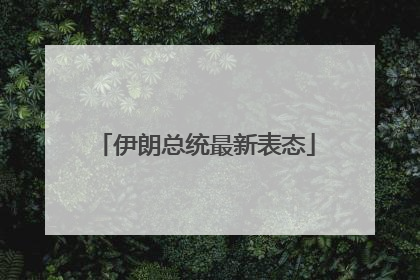 伊朗总统最新表态