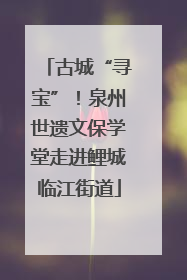 古城“寻宝”！泉州世遗文保学堂走进鲤城临江街道