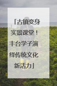 古镇变身实景课堂！丰台学子演绎传统文化新活力