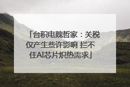 台积电魏哲家：关税仅产生些许影响 拦不住AI芯片炽热需求