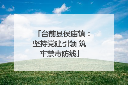 台前县侯庙镇：坚持党建引领 筑牢禁毒防线