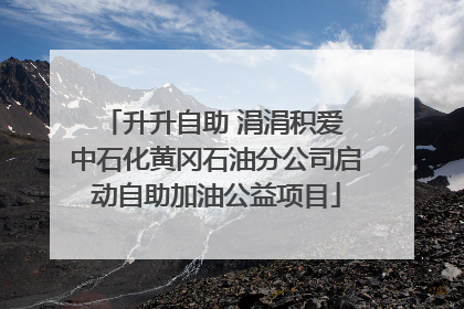 升升自助 涓涓积爱 中石化黄冈石油分公司启动自助加油公益项目