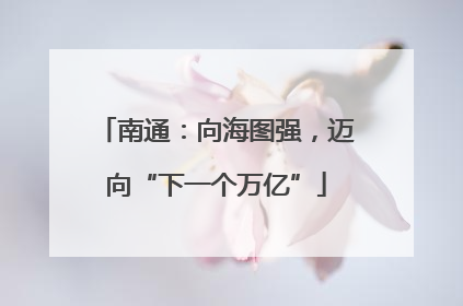 南通：向海图强，迈向“下一个万亿”