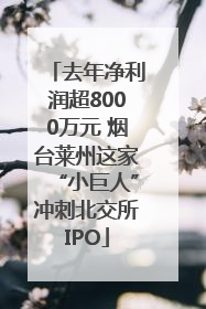 去年净利润超8000万元 烟台莱州这家“小巨人”冲刺北交所IPO