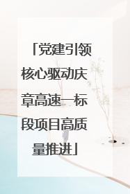 党建引领核心驱动庆章高速一标段项目高质量推进