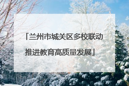 兰州市城关区多校联动推进教育高质量发展