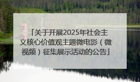 关于开展2025年社会主义核心价值观主题微电影（微视频）征集展示活动的公告