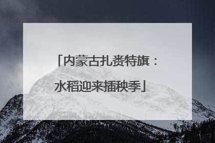 内蒙古扎赉特旗：水稻迎来插秧季