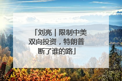 刘亮｜限制中美双向投资，特朗普断了谁的路