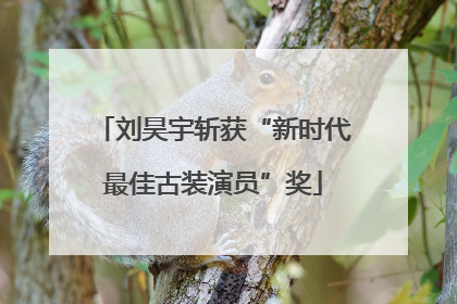 刘昊宇斩获“新时代最佳古装演员”奖