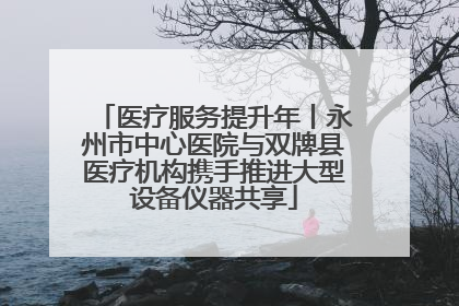 医疗服务提升年丨永州市中心医院与双牌县医疗机构携手推进大型设备仪器共享