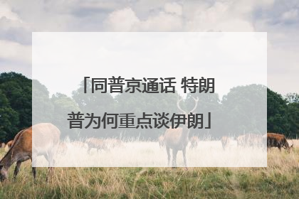 同普京通话 特朗普为何重点谈伊朗