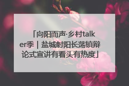 向阳而声·乡村talker季｜盐城射阳长荡镇辩论式宣讲有看头有热度