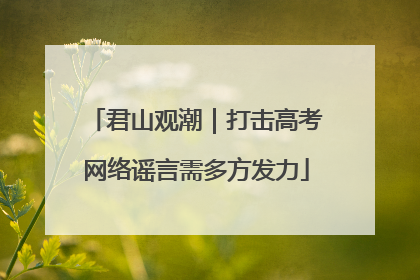 君山观潮｜打击高考网络谣言需多方发力