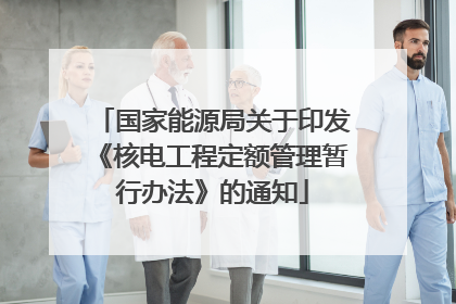 国家能源局关于印发《核电工程定额管理暂行办法》的通知