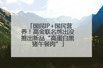 国民IP+国民营养！高金联名熊出没推出新品“高蛋白黑猪午餐肉”