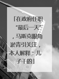 在政府任职“最后一天”，马斯克眼角淤青引关注，本人解释：儿子干的