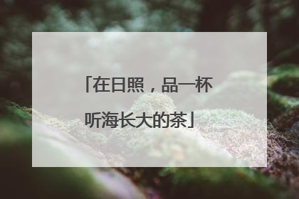 在日照，品一杯听海长大的茶
