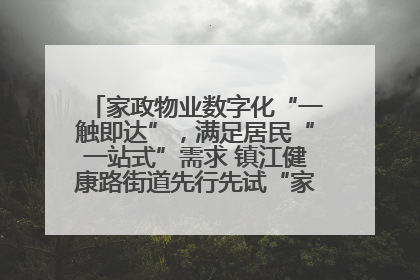 家政物业数字化“一触即达”，满足居民“一站式”需求 镇江健康路街道先行先试“家门口”便民小程序