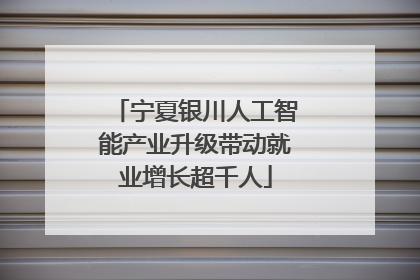 宁夏银川人工智能产业升级带动就业增长超千人