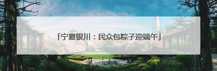 宁夏银川：民众包粽子迎端午