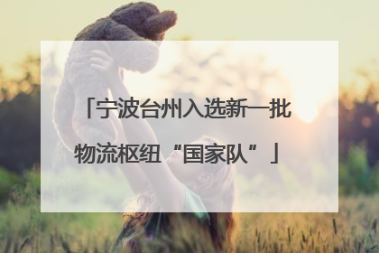 宁波台州入选新一批物流枢纽“国家队”