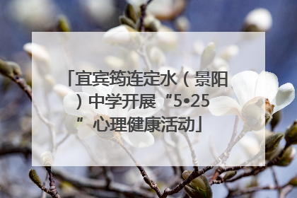 宜宾筠连定水（景阳）中学开展“5•25”心理健康活动