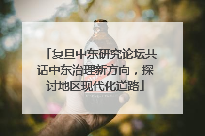 复旦中东研究论坛共话中东治理新方向，探讨地区现代化道路