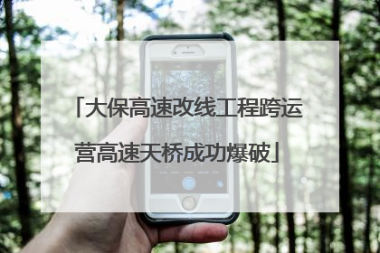 大保高速改线工程跨运营高速天桥成功爆破