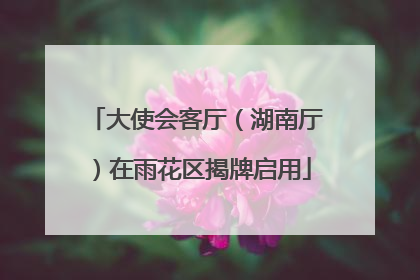 大使会客厅（湖南厅）在雨花区揭牌启用