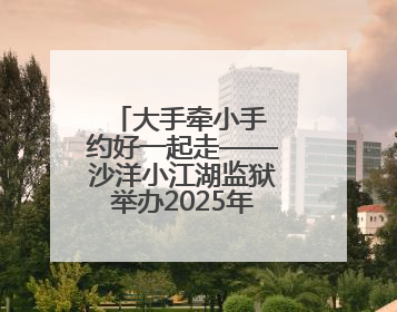 大手牵小手 约好一起走——沙洋小江湖监狱举办2025年亲子帮教活动