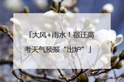 大风+雨水！宿迁高考天气预报“出炉”