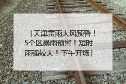 天津雷雨大风预警！5个区暴雨预警！短时雨强较大！下午开场