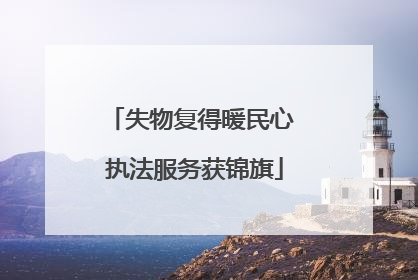 失物复得暖民心 执法服务获锦旗