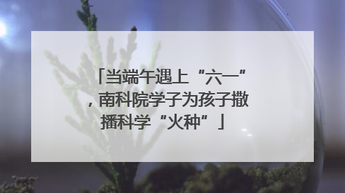 当端午遇上“六一”，南科院学子为孩子撒播科学“火种”