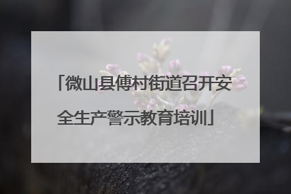 微山县傅村街道召开安全生产警示教育培训