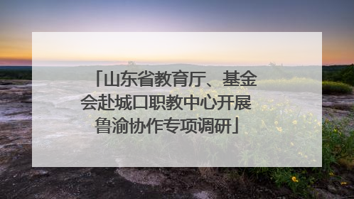 山东省教育厅、基金会赴城口职教中心开展鲁渝协作专项调研
