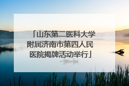 山东第二医科大学附属济南市第四人民医院揭牌活动举行