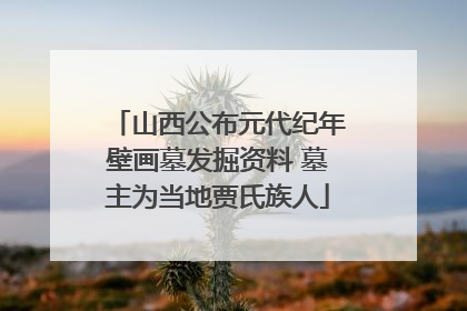 山西公布元代纪年壁画墓发掘资料 墓主为当地贾氏族人