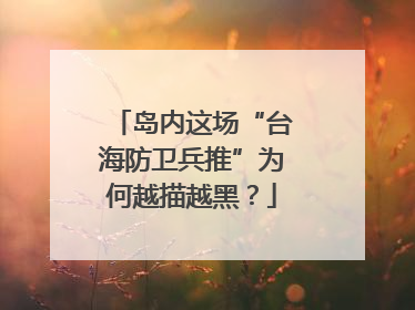 岛内这场“台海防卫兵推”为何越描越黑？