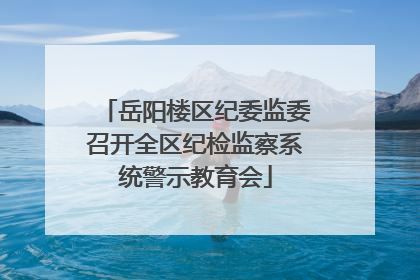 岳阳楼区纪委监委召开全区纪检监察系统警示教育会