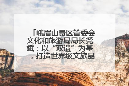 峨眉山景区管委会文化和旅游局局长尧斌：以“双遗”为基，打造世界级文旅品牌与国际典范