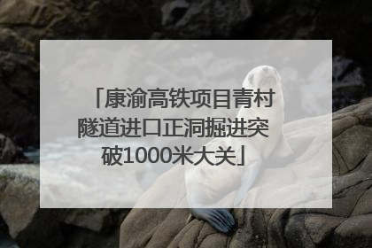 康渝高铁项目青村隧道进口正洞掘进突破1000米大关