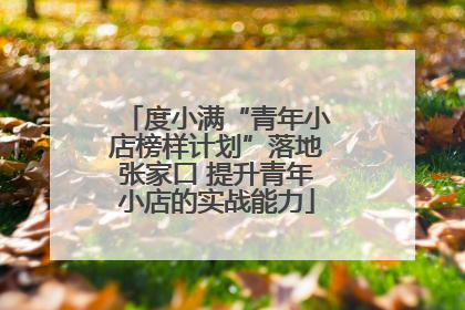 度小满“青年小店榜样计划”落地张家口 提升青年小店的实战能力