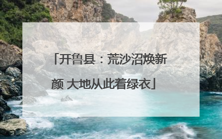 开鲁县：荒沙沼焕新颜 大地从此着绿衣