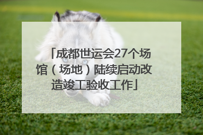 成都世运会27个场馆（场地）陆续启动改造竣工验收工作