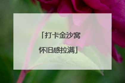 打卡金沙窝 怀旧感拉满