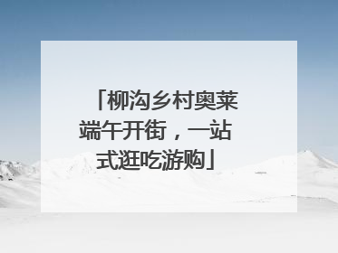 柳沟乡村奥莱端午开街，一站式逛吃游购