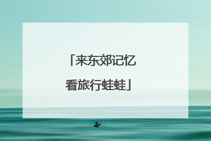 来东郊记忆 看旅行蛙蛙